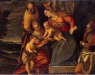 Caliari Benedetto Holy Family with St Catherine St Anne and St John  - Hermitage